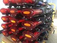 Mini barre lumineuse led à montage magnétique sur toit de 52cm de long avec haut-parleur intégré et télécommande sirène rouge bleu ambre blanc