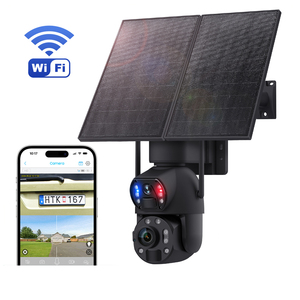 OEM ubox กล้องพลังงานแสงอาทิตย์ Wi-Fi กล้องซูม36X 4K กล้องบันทึก24/7แผงโซลาร์20W 6MP 20000mAh เลนส์คู่โคมไฟเลเซอร์อินฟราเรด - Product Image 1