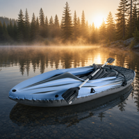 Kayak gonflable en PVC à prix d'usine, durable, pour 1 personne, avec kit d'accessoires complet pour la dérive et le surf