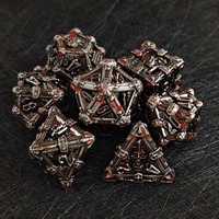Set de 7 dés à crânes DND multiformes pour jeux de rôle, Dungeons & Dragons, COC, jeux de société, échecs/cartes