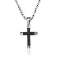 Kalung Liontin Salib Fashion Tahan Air Bahan Stainless Steel 316L Gaya Punk Hip Hop Perhiasan Religius untuk Pria Wanita Hadiah Grosir