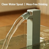 Fontaine à eau automatique pour chat d'intérieur, en plastique, écologique, grande capacité, antidérapante, portable, avec filtre rechargeable