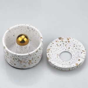 Cendrier de patio coupe-vent pour extérieur Plateau à cigares en béton ignifuge avec design scellé - Product Image 5