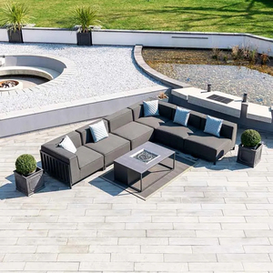 أريكة على شكل حرف L من الألومنيوم في حديقة من الألومنيوم - Product Image 3