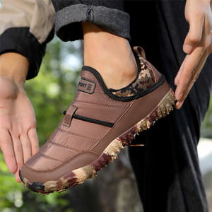 Unisex Snow Boots Waterproof Warm Anti Slip Rubber Outsole Winter Outdoor <b>Ankle</b> <b>Bootie</b> Plush Lining EVA Midsole Synthetic Upper - Product Image 2