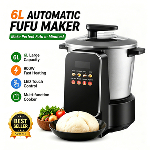 Máquina Automática para Preparar Fufu de 6L, Mezcladora de Alimentos Eléctrica con Revestimiento Antiadherente, para Preparar y Triturar Fufu y Banku - Product Image 2