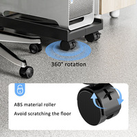 Home Computer Accessories Customizable Plastic Tower Rack for Desktop PCs Adjustable Movable Computer Case Stand
