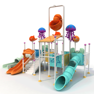 COWBOY Amusement Kids Outdoor Aqua Park Equipment Toboggan aquatique <span class=keywords><strong>intérieur</strong></span>/extérieur en fibre de verre avec mini parc aquatique pour piscine - Product Image 3