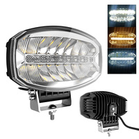 9 ''Led Work Light Fog Driving Lights Blanc ou Ambre DRL 10-36 V POD Combo Light 80W E-mark Étanche pour Off-road 4*4 ATV UTV