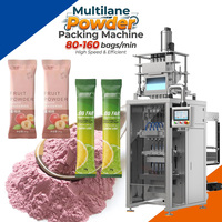 Machine d'emballage automatique multi-voies pour sachets de poudre de vitamines, machine d'emballage verticale multi-voies pour sachets de poudre de fruits