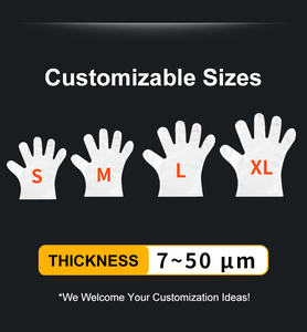 Màu đen găng tay nhựa bán buôn dùng một lần PE Găng Tay Cá Nhân gói kích thước lớn giá rẻ chất lượng cao sử dụng duy nhất - Product Image 6