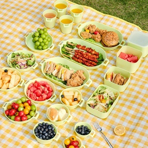 Elegant Household Travel <b>Wine</b> Goblets and Lunch Box Durable Easy Clean PP Tableware for <b>Wine</b> & Food <b>Containers</b> - Product Image 5