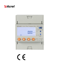 Acrel Medidor de Potencia Monofásico Prepago, Carril Din, RS485, Modbus, RF, Tarjeta de Recarga, Pantalla LCD, CA, 220V, 2 Unidades