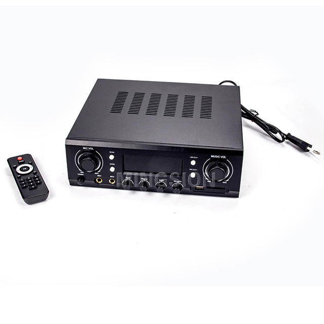 Two Channel 70W Professional Stereo Karaoke PA Power Mixing Digital Amplifier With Bluetooth Radio for Audio System