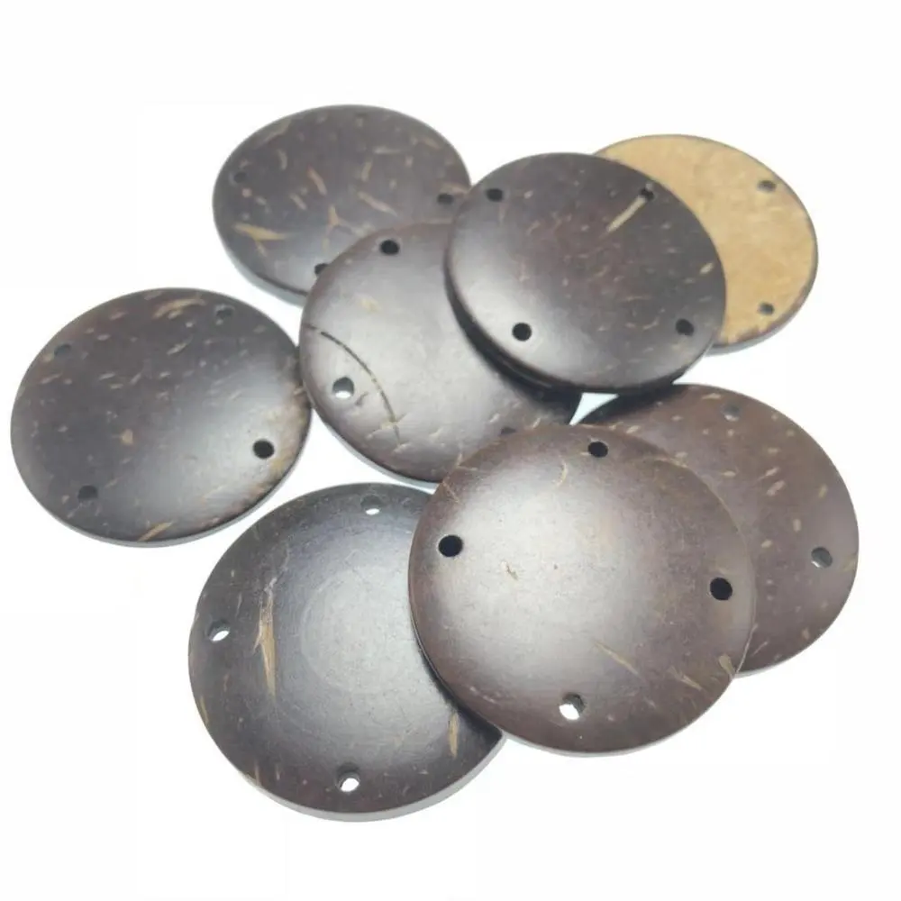 30mm kokosnoot ronde stuk, discs voor kokosnoot zitkussen, kokosnoot knop in bulk