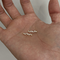Connecteur en or véritable 9 carats avec moissanite AU375, petit breloque pour la création de bijoux DIY permanents, bracelets