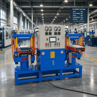 Presse de vulcanisation de caoutchouc silicone à double station avec rail coulissant et système de traitement automatique par navette de moules