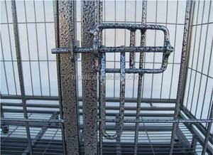 Alt tekerlekler ile Metal köpek sandık büyük köpek kafesi ağır evcil hayvan kafesi - Product Image 3