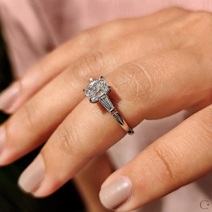 Anillo Solitario con Diamante Creado en Laboratorio, con Acabado Fino, Aspecto Elegante, Joyería para Ocasiones Especiales de la India - Product Image 3