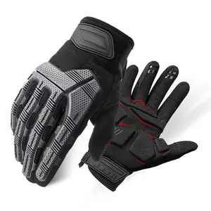 Custom Made Premium Retro Motorcycle Abrasion Resistance Touch Screen Hand Warmer Gloves Pro Biker