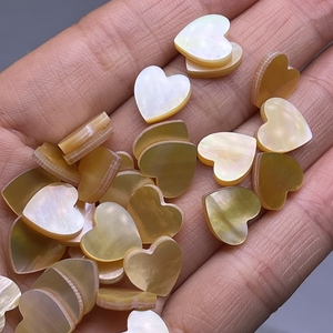 Gemme sciolte a forma di cuore naturale in bianco <span class=keywords><strong>giallo</strong></span> <span class=keywords><strong>nero</strong></span> per gioielli fatti da te - Product Image 4