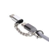 Adaptador USB Tipo C, Convertidor de USB-C Macho a Micro USB Hembra, Conector de Cable para Android con Llavero