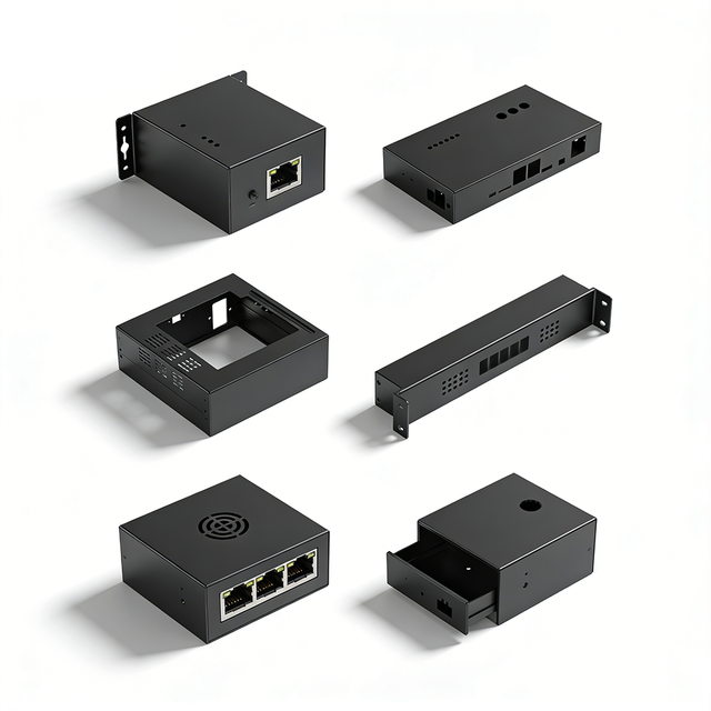 Custom IP55 Network Equipment Metal Enclosure Lightweight Anti-Corrosion Switch/Router Aluminum Shell Sheet Metal Machining