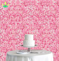 24x16 Inch 3D Silk Hortensia Rose Floral Panel Artificial Wall Flower Backdrop for Home Wedding; Premium Quality Floral Photo