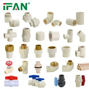 IFAN OEM ASTM 2846 CPVC fitting pipa 1/2 "-2" kopling PVC soket lurus konektor sambungan bahan pemipaan PVC