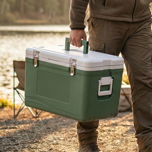 9L 30L 2PCS Plastic Cooler <b>Box</b> Set Outdoor <b>Camping</b> BBQ Freeze Food Fruit Beverage <b>Storage</b> Ice Chest Cool KBUC030 KBUC030 - Product Image 3