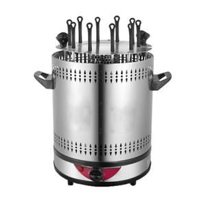 Grill rôtissoire vertical à moteur électrique, <span class=keywords><strong>8</strong></span> brochettes portables, barbecue, poulet, four électrique, série rotative - Product Image 2