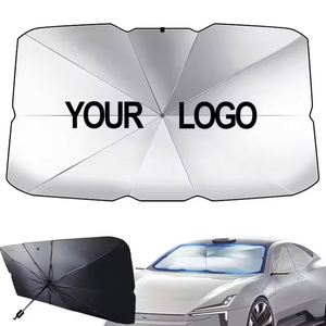 Parasol pare-soleil personnalisé avec logo, protection UV, pour pare-brise de différentes voitures, pare-soleil pliable portable pour voiture - Product Image 3