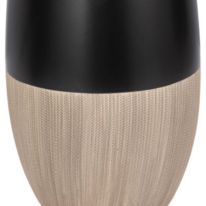 Vaso in Ceramica Bicolore Nero e Beige, Moderno Vaso Decorativo per Fiori, per Casa, Soggiorno, Camera da Letto, Ufficio - Product Image 4