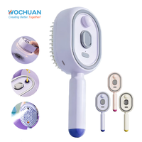 Brosse à cheveux électrique Wochuan 2-en-1 avec pulvérisateur USB, soies rétractables, outil portable de soin des cheveux, masseur de cuir chevelu, peigne pulvérisateur