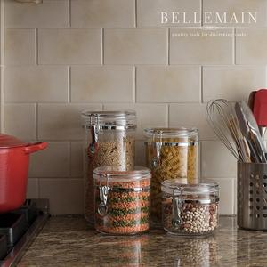 Food Grade 5 Piece <strong>Acrylic</strong> Canister Set Food Jars Clear Airtight Canister Set Food <strong>Storage</strong> <strong>Container</strong> with Airtight Clamp Lids - Product Image 6
