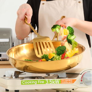 Suministros <span class=keywords><strong>de</strong></span> cocina 304 Acero inoxidable 28CM <span class=keywords><strong>sartén</strong></span> antiadherente <span class=keywords><strong>sartén</strong></span> para Carne frita utensilios <span class=keywords><strong>de</strong></span> cocina - Product Image 6