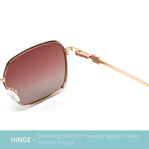 Lunettes de <span class=keywords><strong>soleil</strong></span> rétro unisexes à thé avec monture carrée en métal et verres en <span class=keywords><strong>verre</strong></span> Lunettes de <span class=keywords><strong>soleil</strong></span> carrées de créateur - Product Image 3