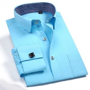 <span class=keywords><strong>Camicia</strong></span> da smoking a maniche lunghe da <span class=keywords><strong>uomo</strong></span> a maniche lunghe con polsino francese da <span class=keywords><strong>uomo</strong></span> all'ingrosso di alta qualità - Product Image 4