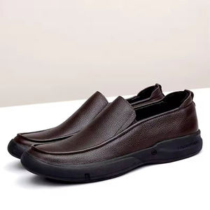 Mocasines Casuales de Negocios para Hombre, de Cuero Vacuno Genuino, Suaves, Versátiles, Cómodos, con Cierre Deslizante, que Aumentan la Altura, para Primavera y Otoño - Product Image 4