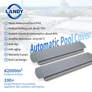 Cubiertas automáticas ocultas para piscinas PC, cubiertas automáticas antideslizantes con protección UV para piscinas enterradas existentes - Product Image 2