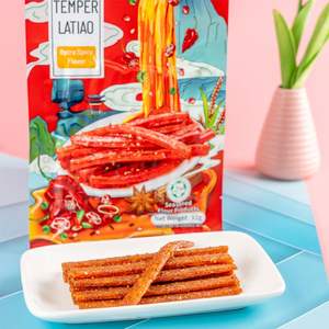 LAKEXIXI Snacks de blé frits épicés - Bandes de gluten chinoises exotiques très épicées, Latiao 92g - Product Image 6