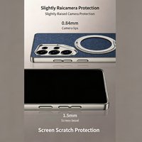 Étui de téléphone avec support magnétique pour Samsung S26 S25 S24 S23 Ultra, coque de protection antichoc de couleur unie de luxe