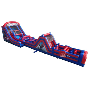Pista de Obstáculos Inflable Gigante Comercial con Tobogán, Muro de Escalada, Juegos de Salto y Carrera, Desafío Extremo - Product Image 2