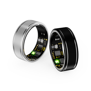 Bague connectée personnalisable R10 en acier allié, mesure de l'oxygène sanguin, contrôle par application, analyse de santé IA, personnalisée et fine - Product Image 1