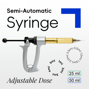 BLUEWORTH, nuevas jeringas semiautomáticas veterinarias para vacunación <span class=keywords><strong>de</strong></span> animales, <span class=keywords><strong>jeringa</strong></span> repetidora <span class=keywords><strong>de</strong></span> 25ML/50ML para dosificación múltiple - Product Image 3