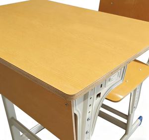 Set di Banco e Sedia Scolastica Regolabile in Altezza con Piano in MDF e Telaio in Acciaio, Arredo per Aule - Product Image 4