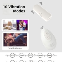 Vibrateur électrique sans fil télécommandé pour femmes, 10 vitesses, étanche, rechargeable par USB, multi-modes, portable, personnel