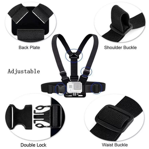 Support de téléphone Hongdak avec adaptateur de base de type J, <span class=keywords><strong>accessoires</strong></span> de fixation sur poitrine pour GoPro avec kit caméra 5-en-1 et sangle de poitrine - Product Image 2