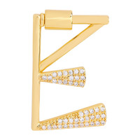 Offre Spéciale cuivre Micro-incrusté Zircon pendentif accessoire CZ Zircon Micro pavé Alphabet mousqueton fermoir pendentif pour collier