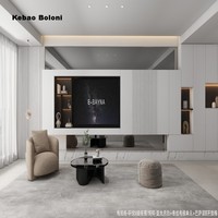 Aparador Moderno de Lujo Personalizado de Madera Maciza con Almacenamiento, Altura Ajustable y Paneles de Rejilla Fina - Mueble Personalizado para Comedor